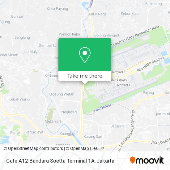Gate A12 Bandara Soetta Terminal 1A map