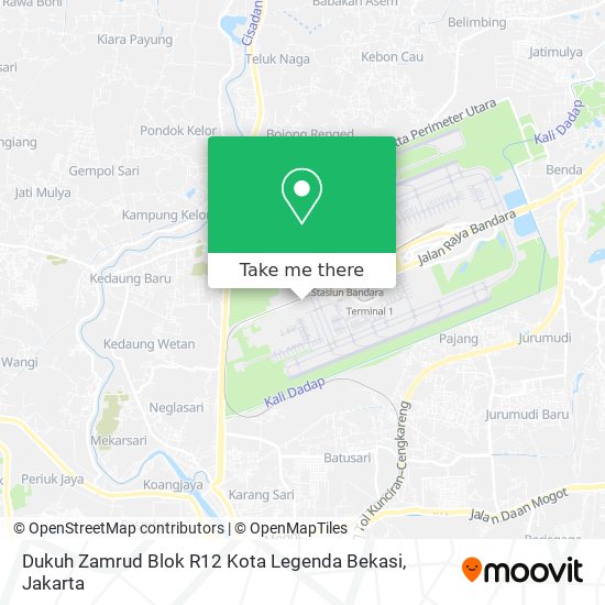 Dukuh Zamrud Blok R12 Kota Legenda Bekasi map