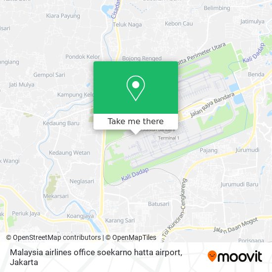 Malaysia airlines office soekarno hatta airport map
