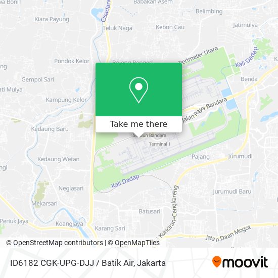 ID6182 CGK-UPG-DJJ / Batik Air map