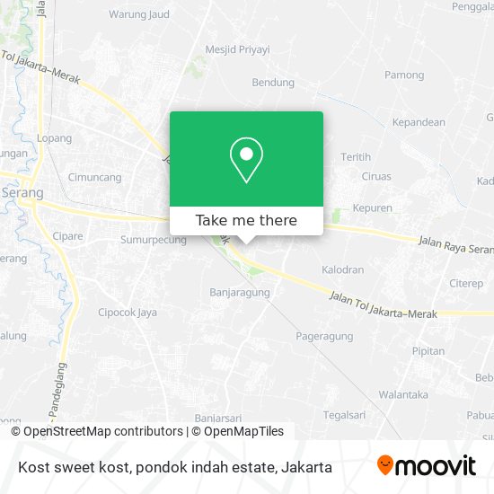 Kost sweet kost, pondok indah estate map