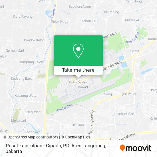 Pusat kain kiloan - Cipadu, PD. Aren Tangerang map