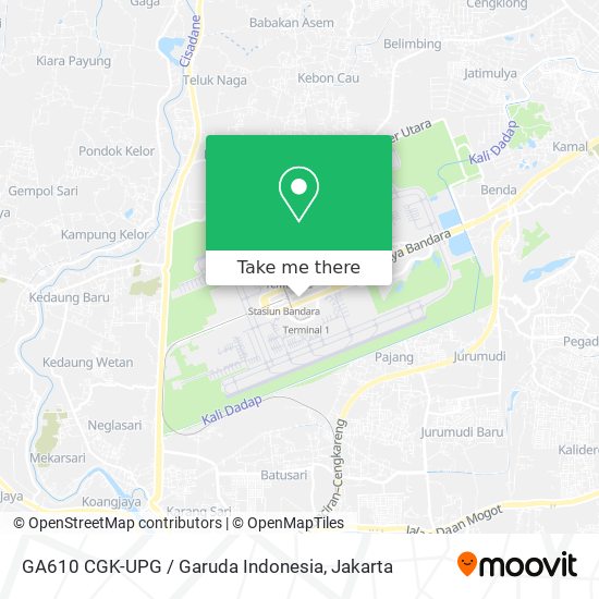 GA610 CGK-UPG / Garuda Indonesia map