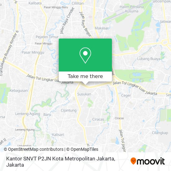Kantor SNVT P2JN Kota Metropolitan Jakarta map