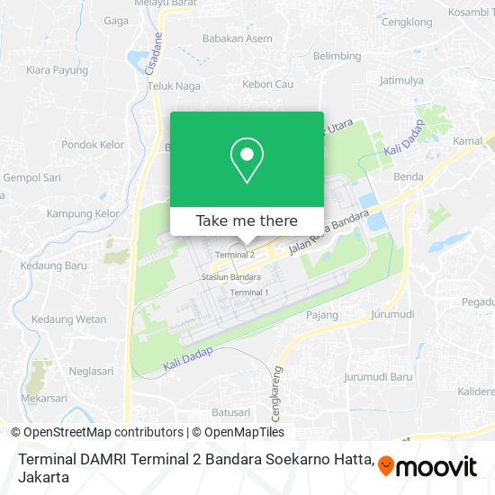 Terminal DAMRI Terminal 2 Bandara Soekarno Hatta map