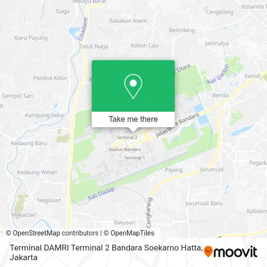 Terminal DAMRI Terminal 2 Bandara Soekarno Hatta map