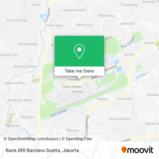 Bank BRI Bandara Soetta map