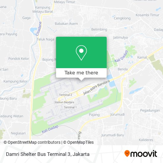 Damri Shelter Bus Terminal 3 map