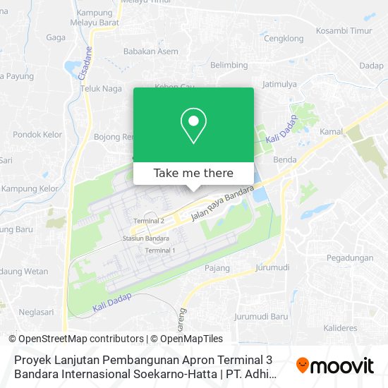 Proyek Lanjutan Pembangunan Apron Terminal 3 Bandara Internasional Soekarno-Hatta | PT. Adhi Karya map