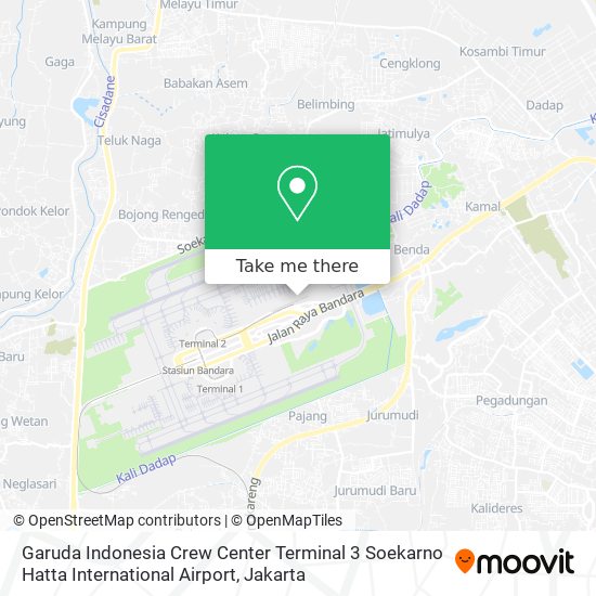 Garuda Indonesia Crew Center Terminal 3 Soekarno Hatta International Airport map