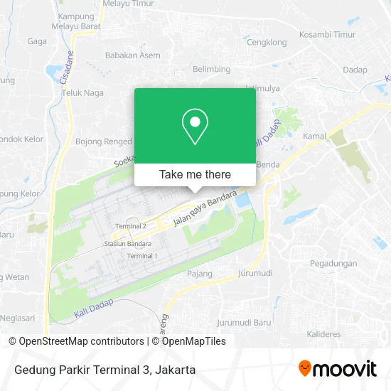 Gedung Parkir Terminal 3 map