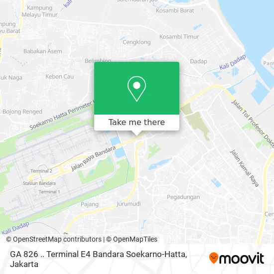GA 826 .. Terminal E4 Bandara Soekarno-Hatta map