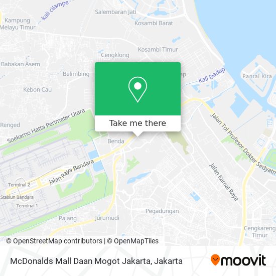 McDonalds Mall Daan Mogot Jakarta map