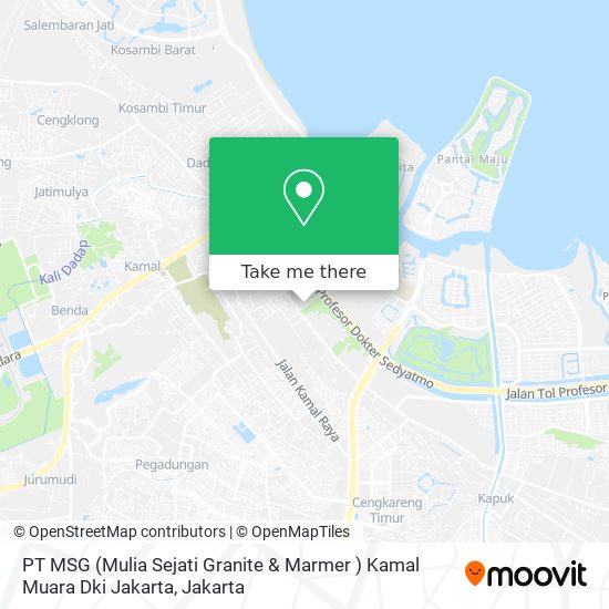 PT MSG (Mulia Sejati Granite & Marmer ) Kamal Muara Dki Jakarta map