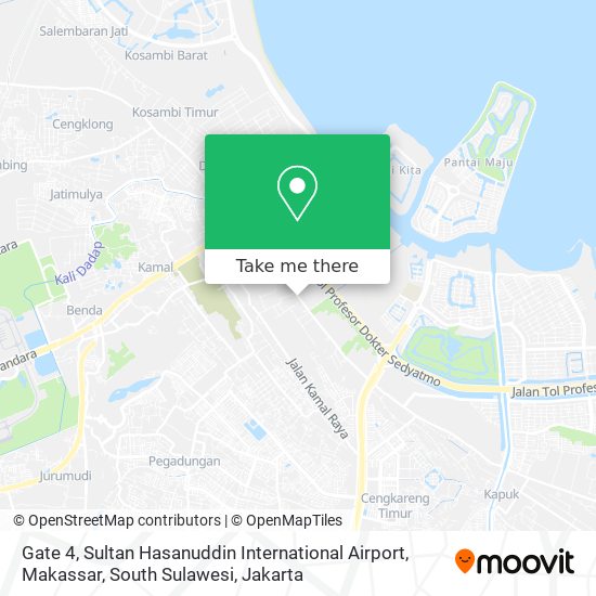 Gate 4, Sultan Hasanuddin International Airport, Makassar, South Sulawesi map