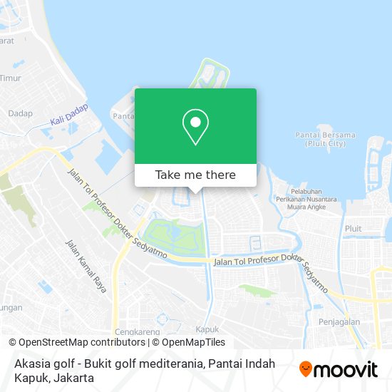Akasia golf - Bukit golf mediterania, Pantai Indah Kapuk map