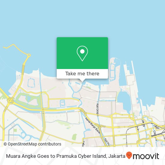 Muara Angke Goes to Pramuka Cyber Island map