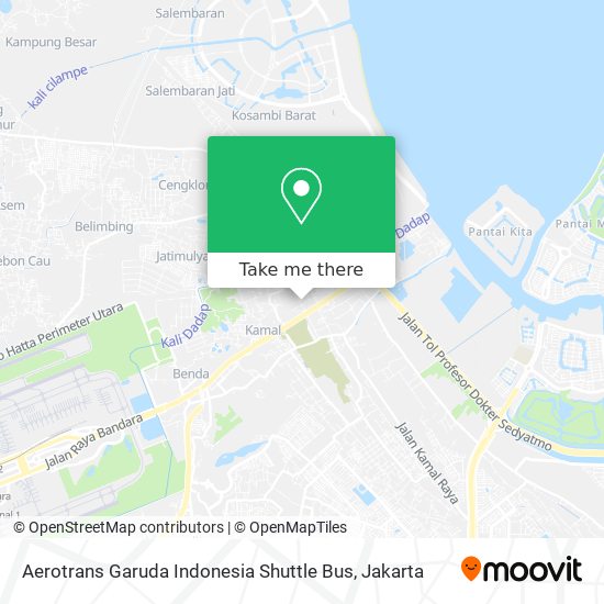 Aerotrans Garuda Indonesia Shuttle Bus map
