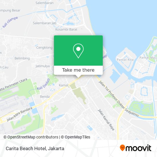 How to get to Carita Beach Hotel in Jakarta Barat by Bus