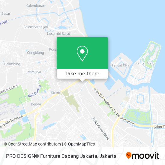 PRO DESIGN® Furniture Cabang Jakarta map