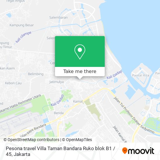 Pesona travel Villa Taman Bandara  Ruko blok B1 / 45 map