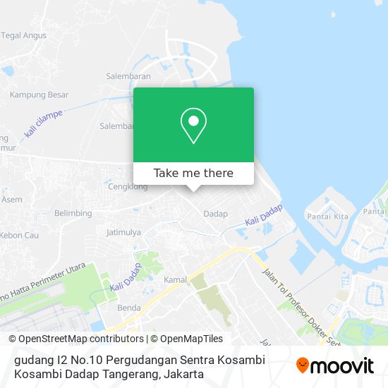 gudang I2 No.10 Pergudangan Sentra Kosambi Kosambi Dadap Tangerang map