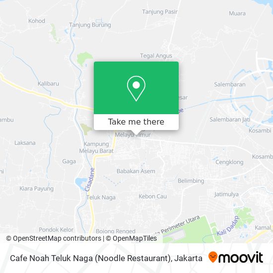 Cafe Noah Teluk Naga (Noodle Restaurant) map