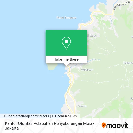 Kantor Otoritas Pelabuhan Penyeberangan Merak map