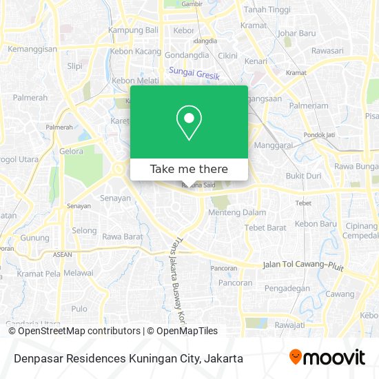 Denpasar Residences Kuningan City map