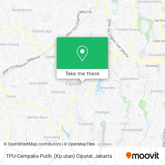 TPU-Cempaka Putih. (Kp.utan) Ciputat map
