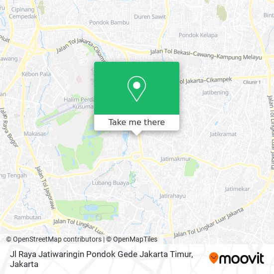 Jl Raya Jatiwaringin Pondok Gede Jakarta Timur map