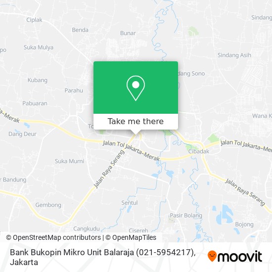 Bank Bukopin Mikro Unit Balaraja (021-5954217) map