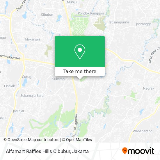 Alfamart Raffles Hills Cibubur map