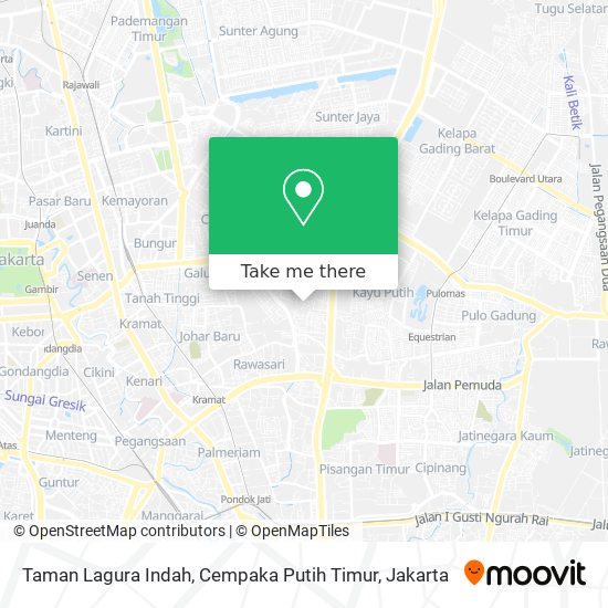 Taman Lagura Indah, Cempaka Putih Timur map