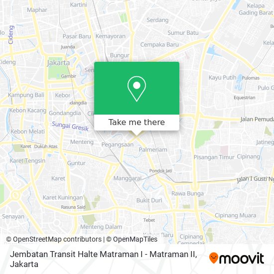 Jembatan Transit Halte Matraman I - Matraman II map