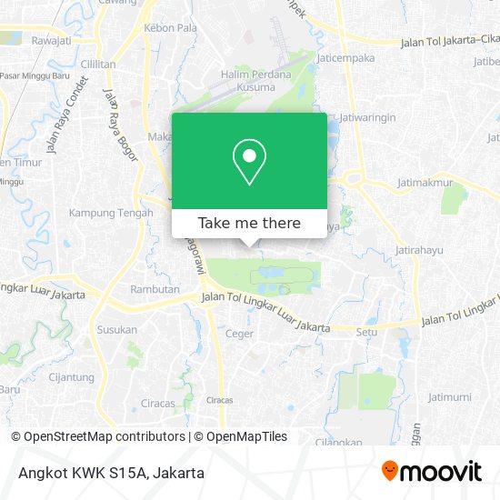 Angkot KWK S15A map