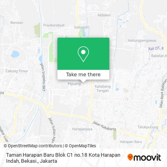 Taman Harapan Baru Blok C1 no.18 Kota Harapan Indah, Bekasi. map