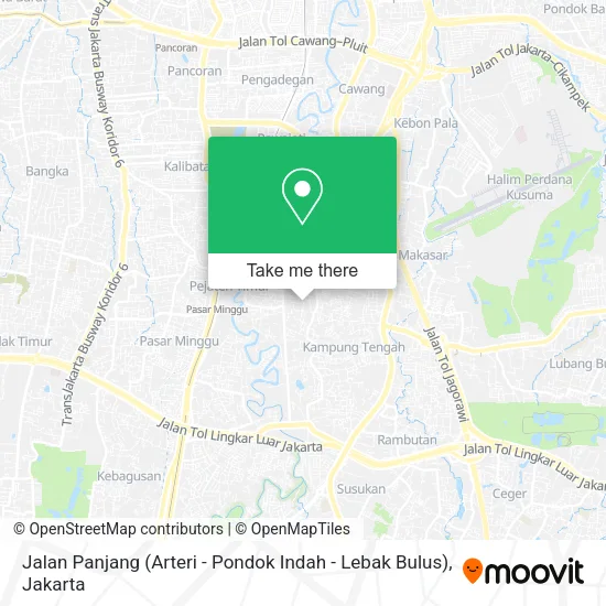 Jalan Panjang (Arteri - Pondok Indah - Lebak Bulus) map