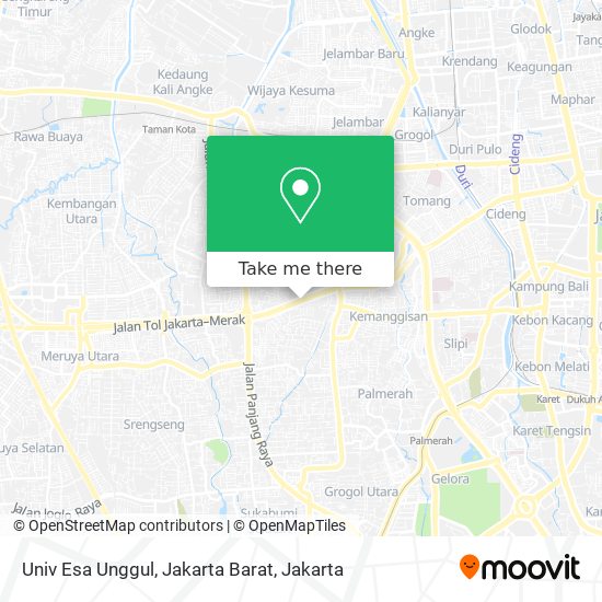 Univ Esa Unggul, Jakarta Barat map