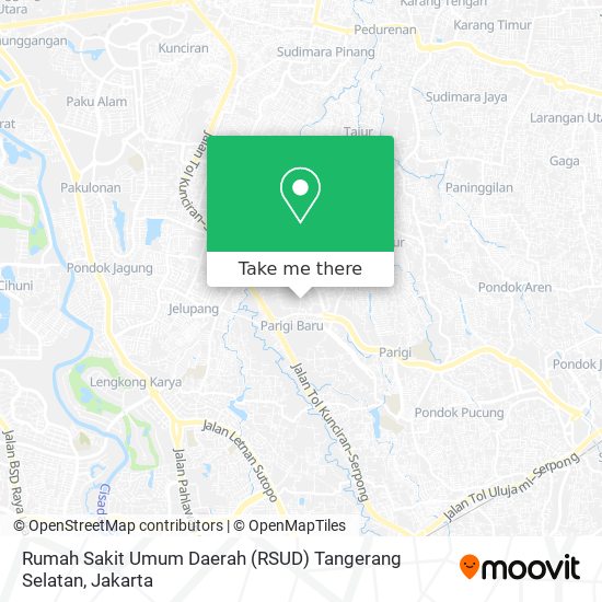 Rumah Sakit Umum Daerah (RSUD) Tangerang Selatan map