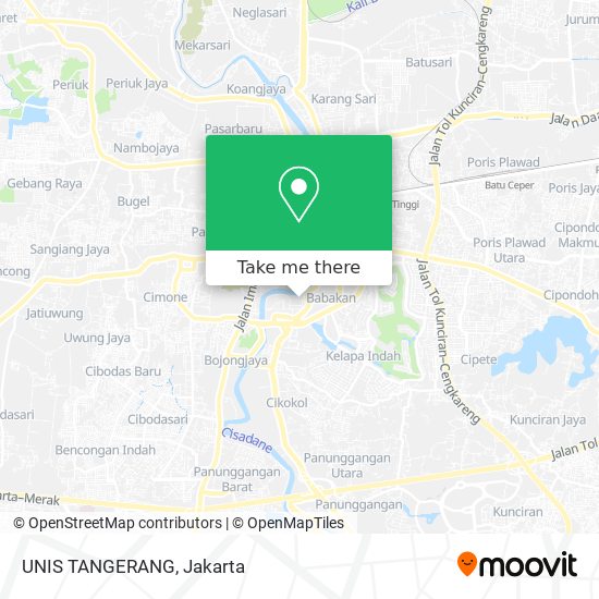 UNIS TANGERANG map