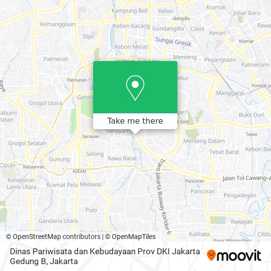 Dinas Pariwisata dan Kebudayaan Prov DKI Jakarta Gedung B map