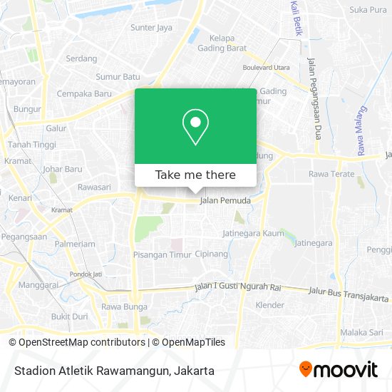 Stadion Atletik Rawamangun map