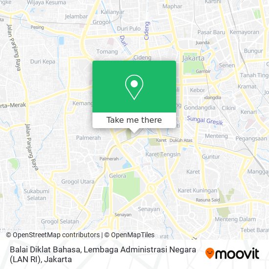 Balai Diklat Bahasa, Lembaga Administrasi Negara (LAN RI) map