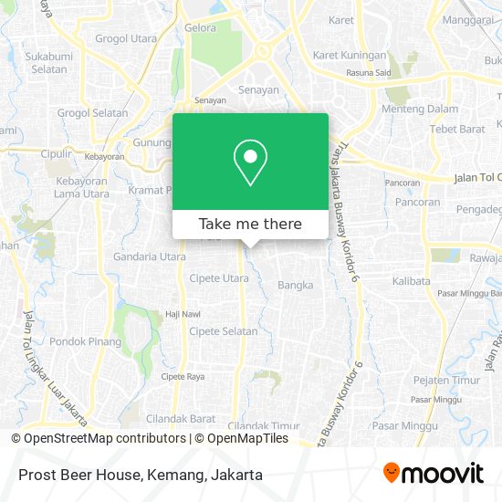 Prost Beer House, Kemang map