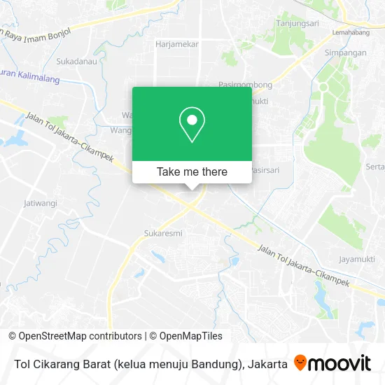Tol Cikarang Barat (kelua menuju Bandung) map