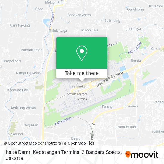 halte Damri Kedatangan Terminal 2 Bandara Soetta map