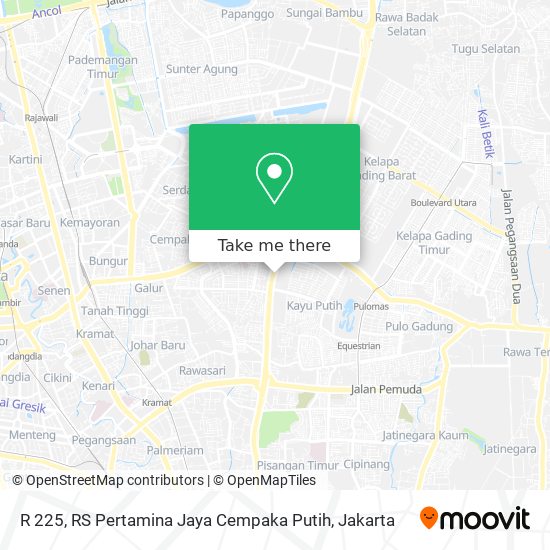 R 225, RS Pertamina Jaya Cempaka Putih map