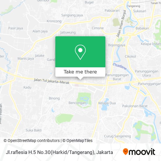 Jl.raflesia H.5 No.30(Harkid / Tangerang) map