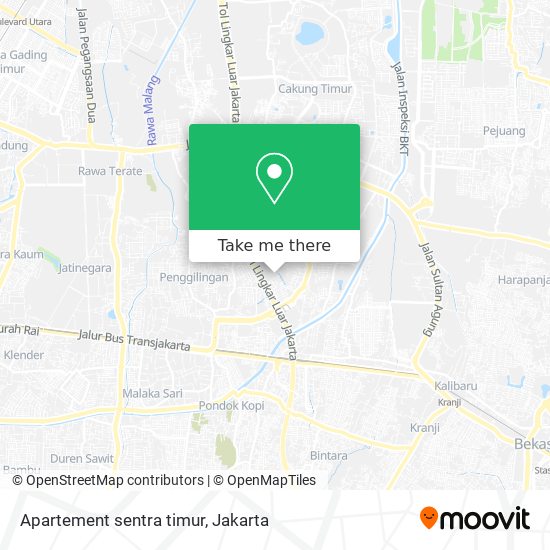 Apartement sentra timur map